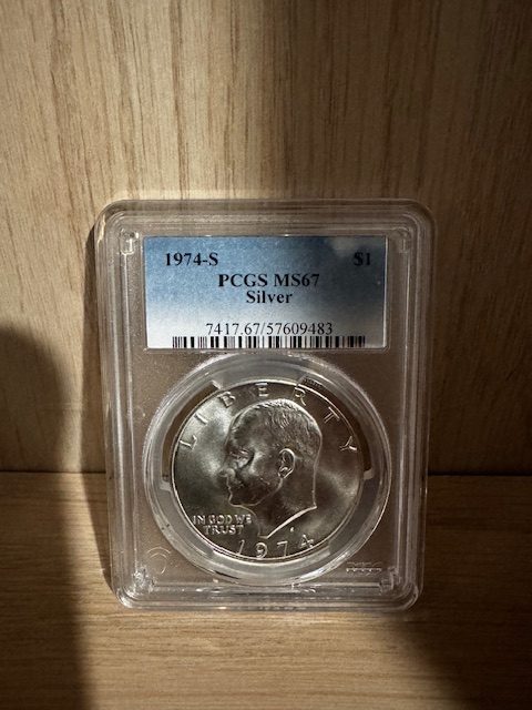 1974-s Eisenhower Silver Dollar MS67