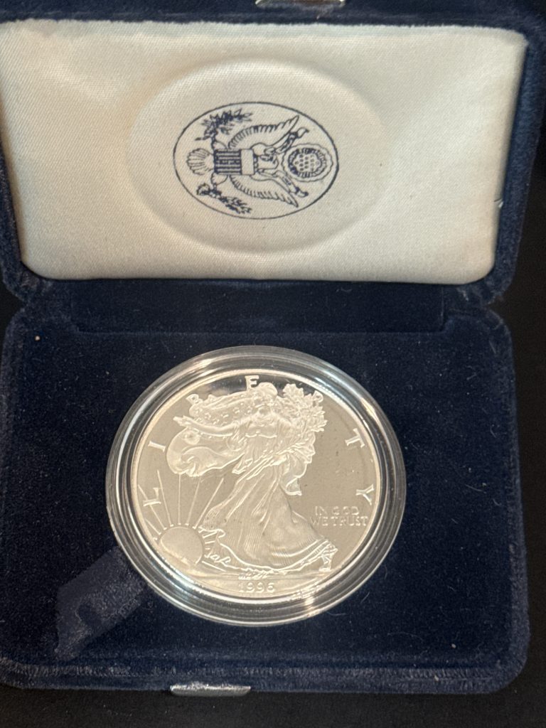 1996-P (key date) PROOF SILVER EAGLE IN OGP WITH COA